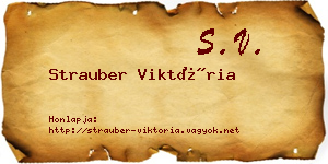 Strauber Viktória névjegykártya